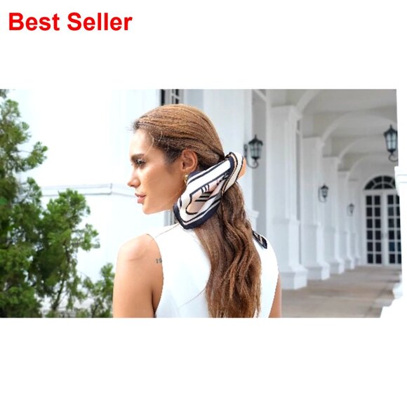 100% Mulberry Silk Scarf, 21x21 Square, Versatile Fashion Accessory - Picture 7 of 7